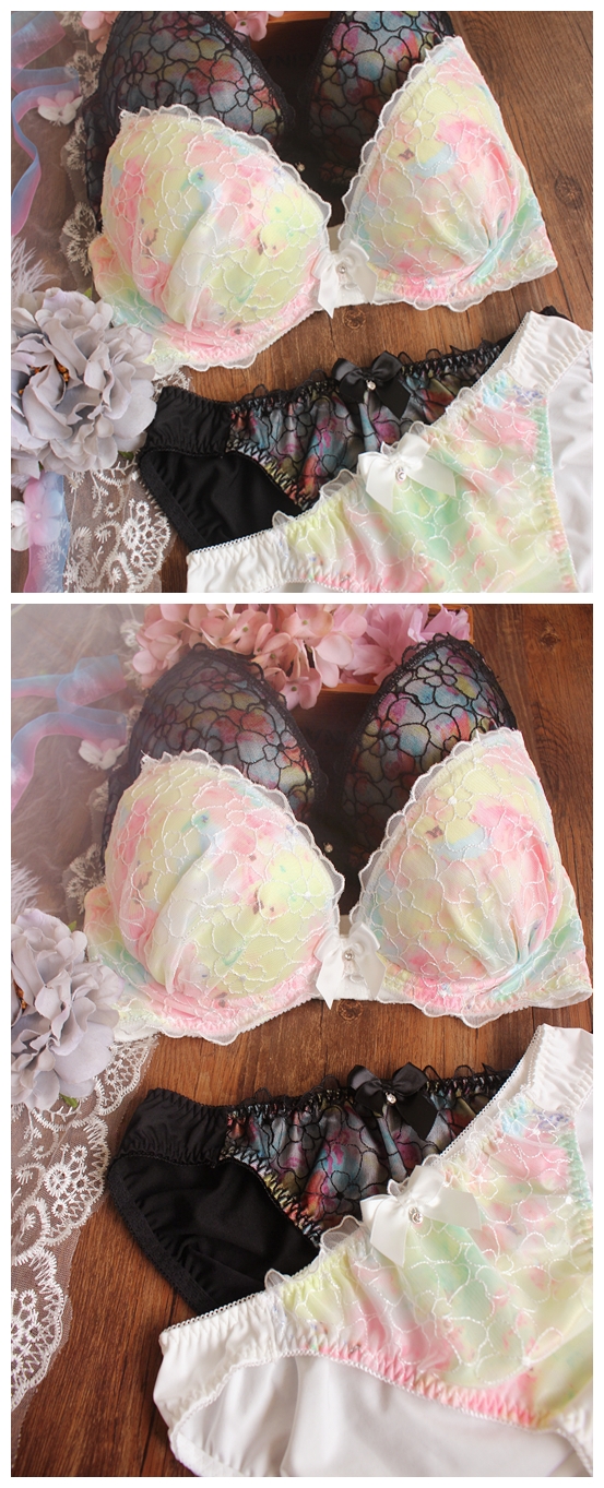 Dễ thương gợi cảm sâu v mỏng cotton ba chiều kích thước lớn tập hợp áo ngực thấp trái tim lớn bìa đĩa cô gái đồ lót G đồ bơi nữ