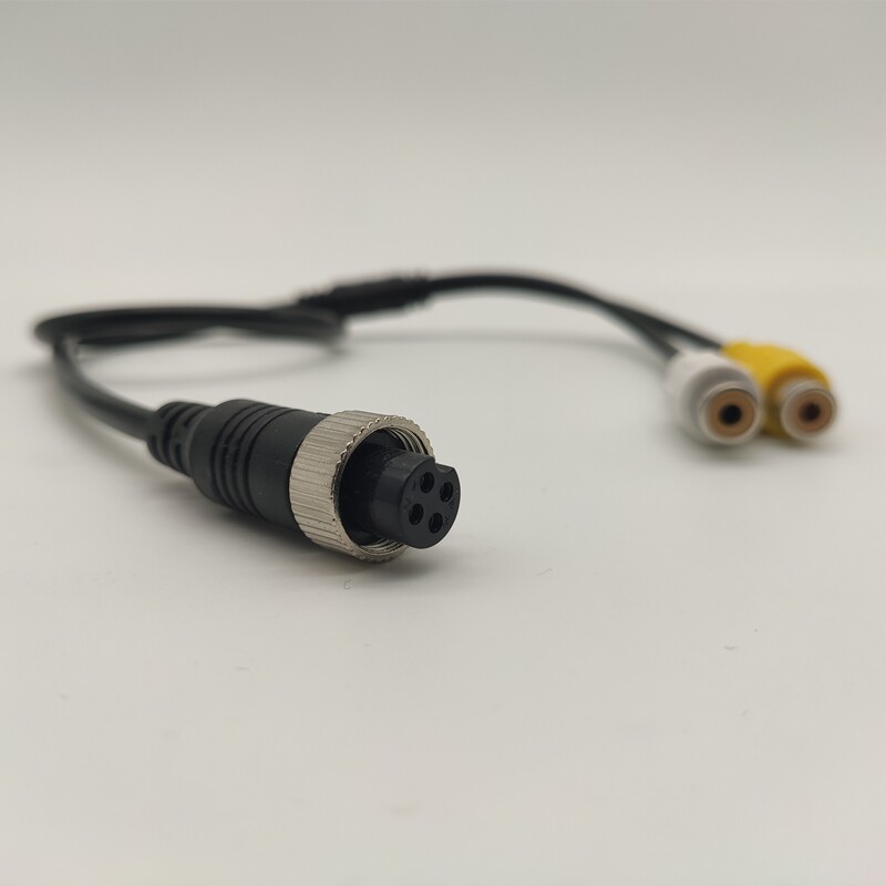 Aviation head to RCA Lotus connector AV DC monitoring video recorder display audio transmission line adapter