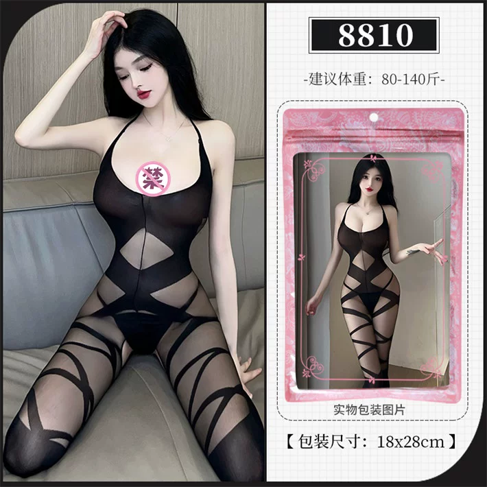 Боди-комбинезон сексуальный, без шва в шагу, сетчатый, one-size (подходит 80–130 цзинь)