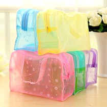Portable Waterproof Makeup Bag Toiletries Collection Bag Travel Transparent Portable Bath Bag Large Capacity Bathing Lady