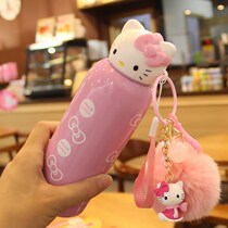 Thermos girl fresh and cute anti-drop water cup girls Princess primary school children Korean cartoon Cup