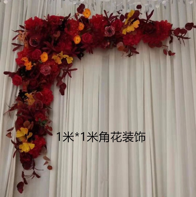 New Wedding Triangle Floral Wedding Celebration Arrangement Background Ceremony Photo Log Floral Arch Flower Platoon Road Leading Flowers