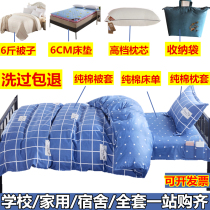 Primary school childrens lunch break Bedding A Whole Suit All Pure Cotton Three Sets of bedding Bedding Single Student Dormitory Six Pieces