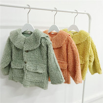 2021 womens winter clothes New velvet Korean casual Childrens coat baby girl children Foreign style clothes