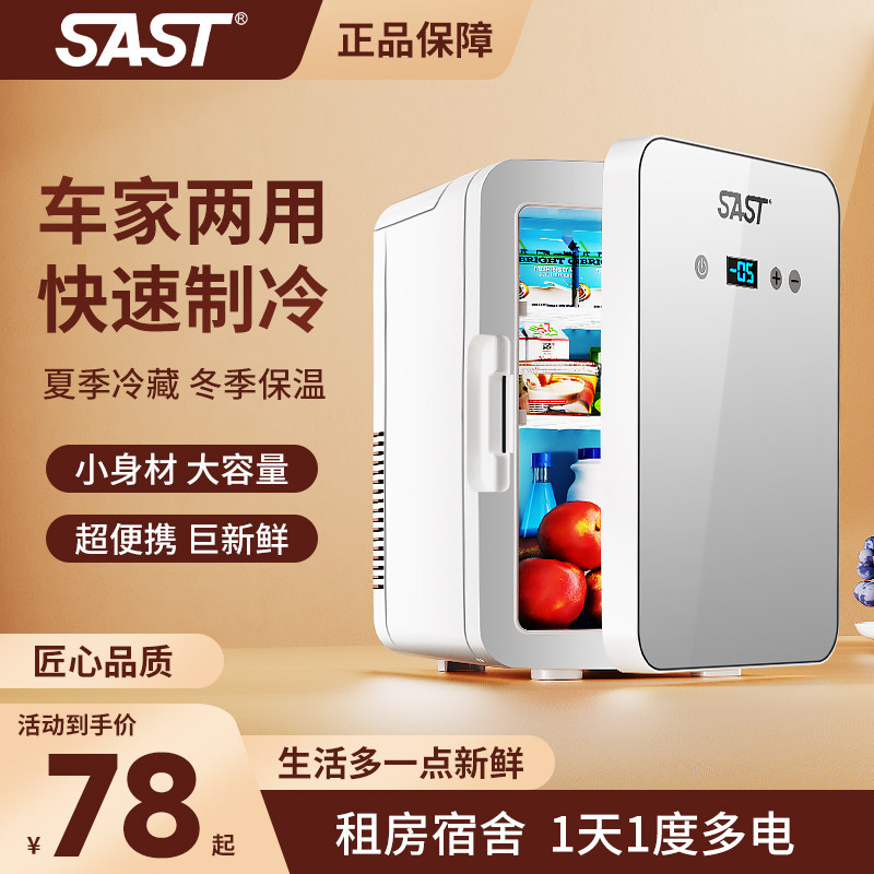 SAST迷你小冰箱冷冻冷藏出租房家用宿舍办公室母乳小型储车载冰柜