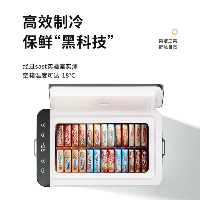 Sast Car Refrigerator 12V24V Dual-Use for Car and Home, Compressor Cooling, Freezing, Refrigeration, Small Portable Mobile for Car