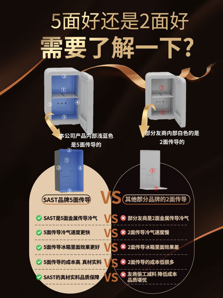 Sast Mini Refrigerator Mini Freezer Refrigeration Car-Mounted Home Dormitory Breast Milk Office Student Small Freezer