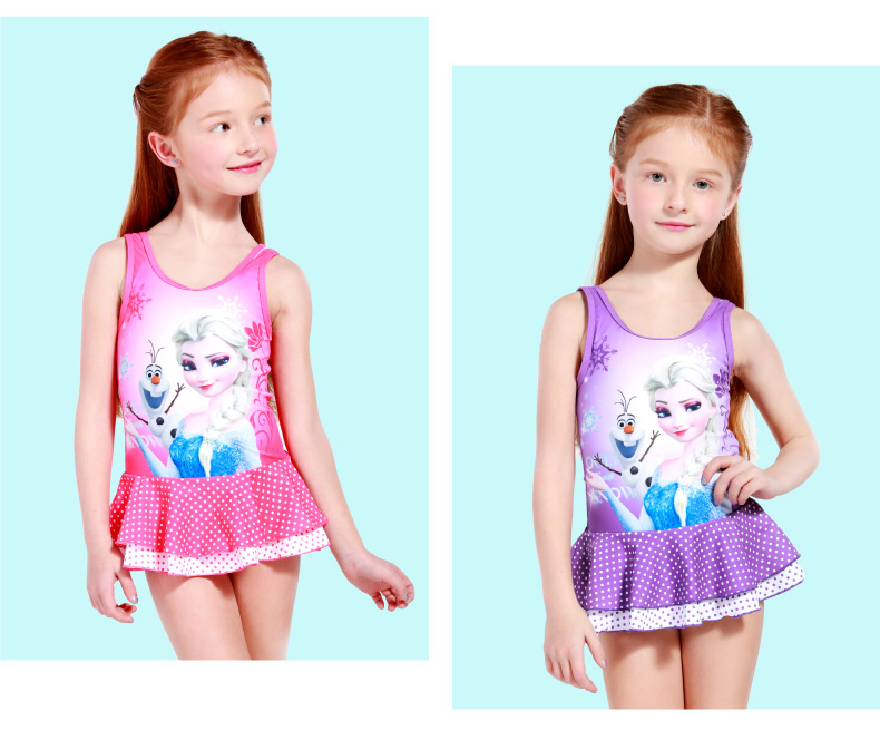 Đồ bơi trẻ em Disney cho bé gái váy công chúa áo tắm bé gái bé gái khô nhanh dính liền 5f08b35d-0 bikini học sinh đẹp