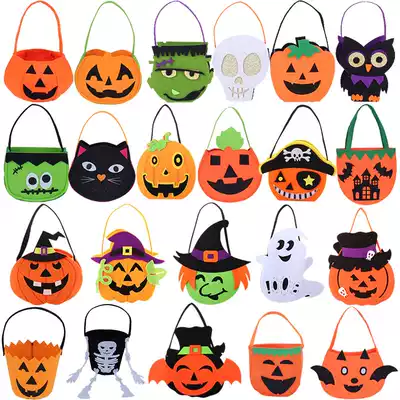 1 Ghost Festival Halloween dress up props bag bag bag candy Spider bat cat bag pumpkin bag grab sugar bag