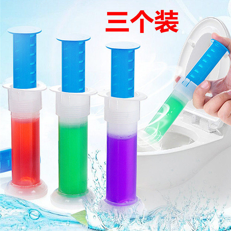 Toilet cleaner gel Toilet powder room Aroma fragrance deodorant Creative flower decontamination household 3-pack