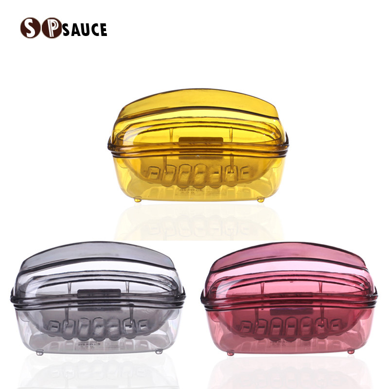 Japan SP SAUCE Creative fashion Soap Box Big Plastic Soap Box Drain Soap Box Bathroom No Cover Soap Rack