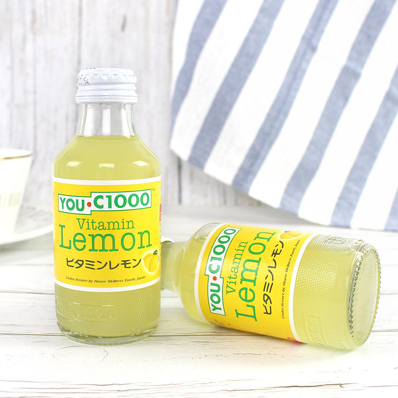 Indonesia Imports Usuction YOU C1000 Vitamin C Lemon Taste Vitamin Juice Drink 140ml Single vial