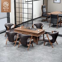 New Chinese Solid Wood Tea Table Chair Composition Zen tea Taisho tea Tea Art Table Tea Art Table Tea Table Tea Room Furniture Custom