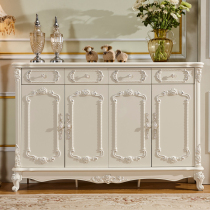 European shoe cabinet luxury porch cabinet ivory white solid wood paint shoe rack assembly two door three door four door Hall Cabinet