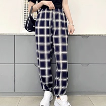 Large size cotton silk pajama pants womens trousers can be worn in summer cotton trousers artificial cotton bloomers