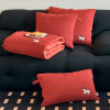 Year of the Horse red dual-purpose pillow that can be carried by hand and folded in the car