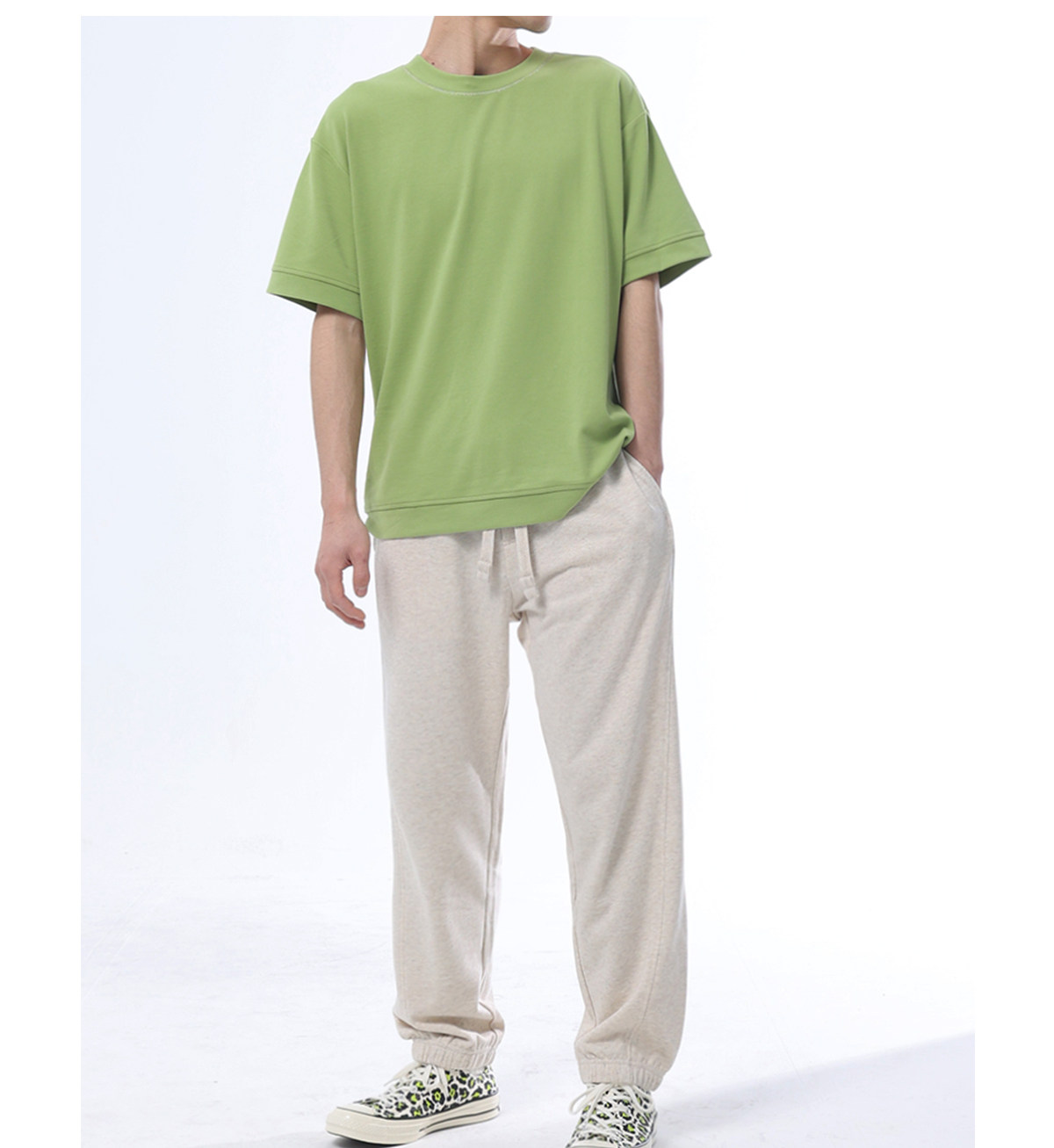 New summer soft touch avocado green T 