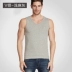 Playboy nam mùa hè thở bông V-cổ vest vai rộng eo hẹp áo thể thao và thể dục rào áo bra đẹp Áo vest