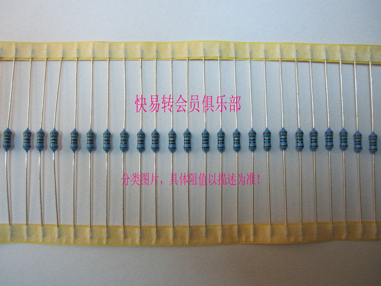 1 4W metal film resistance 0 22R 0 22 Ohm 1% 100