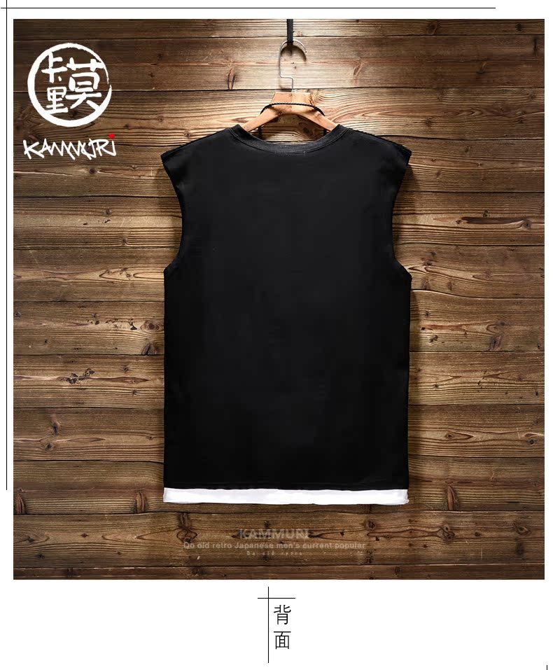 Áo vest nam mùa hè 2019 mới không tay xu hướng áo thun xuồng Hàn Quốc phiên bản chữ in hoa cotton trẻ trung - Áo vest cotton áo khoác thu đông