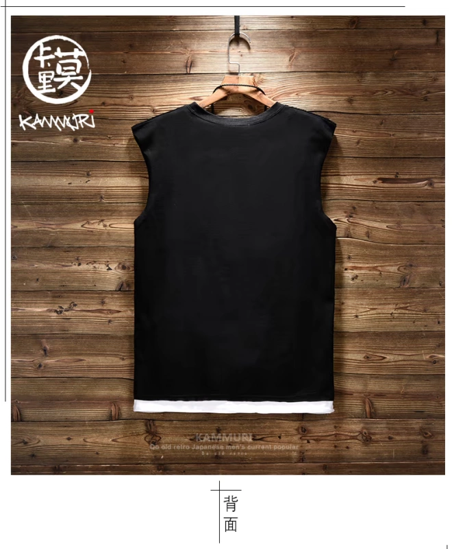 Áo vest nam mùa hè 2019 mới không tay xu hướng áo thun xuồng Hàn Quốc phiên bản chữ in hoa cotton trẻ trung - Áo vest cotton vest trung niên