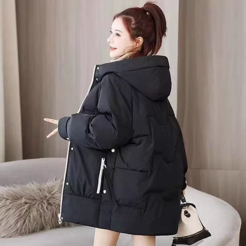 Демисезонная пуховая куртка с капюшоном, oversize, увеличенная толщина