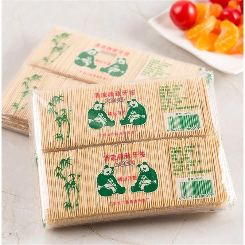 10 Packaging eco-friendly toothpick disposable double head tip hotel dining room Home natural bamboo fine toothpicks