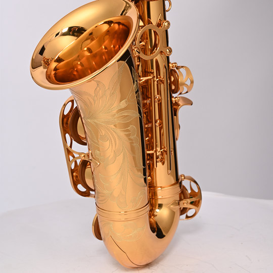 Saxofón Laiiman Lyman de doble tecla barítono mi bemol R54 oro rosa grado de rendimiento profesional