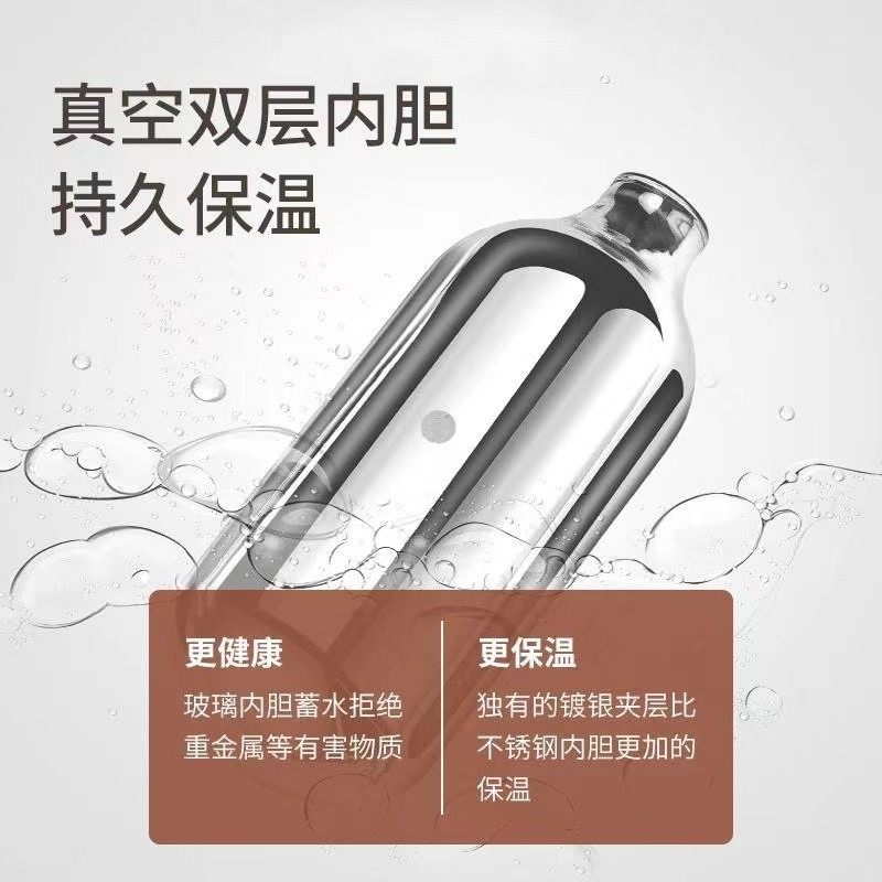 304 Stainless Steel Shell Thermos Bottle for Home Use, Large Capacity Insulated Bottle, Thermos Flask with Glass Liner