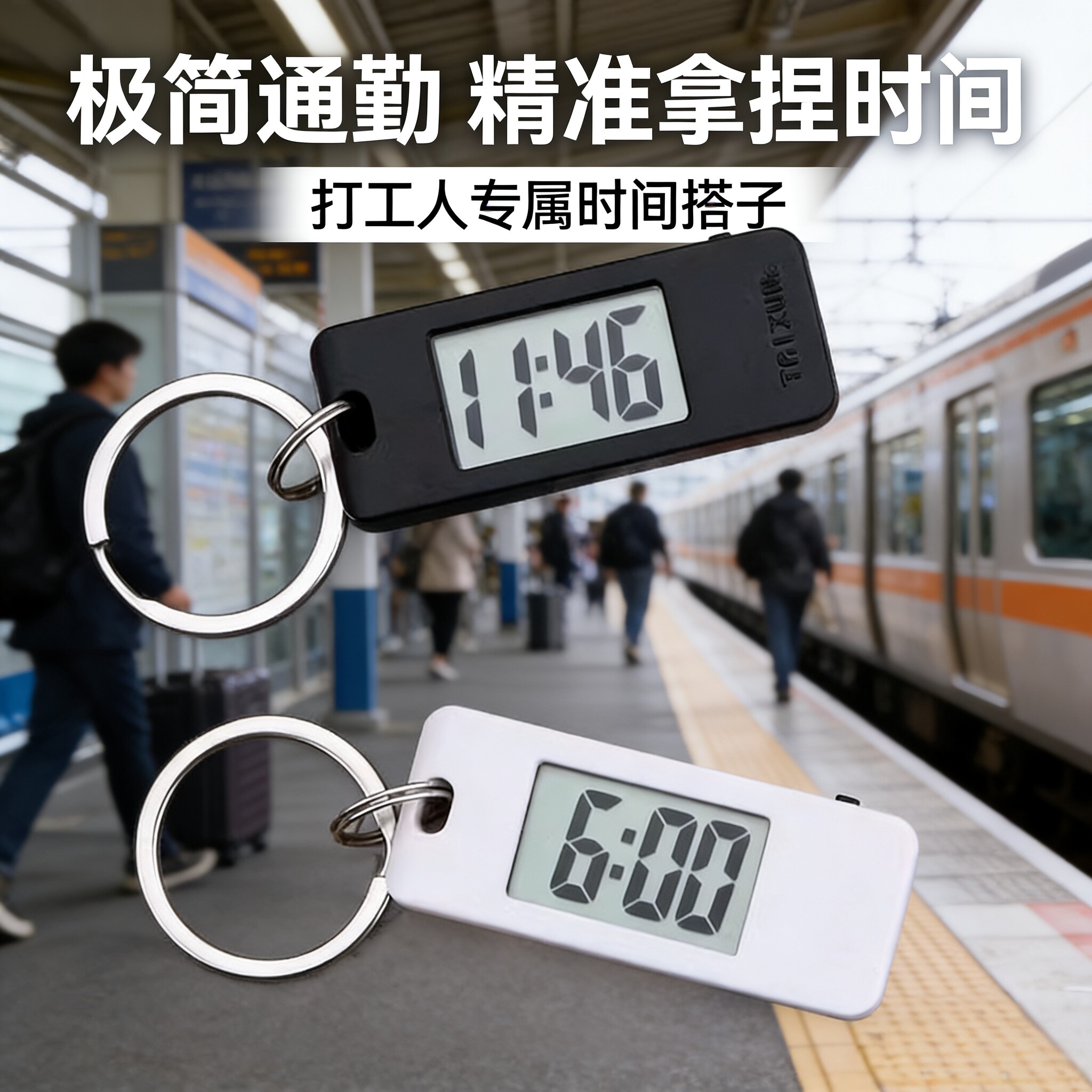 时间显示器打工人通勤迷你学生考试专用电子表可爱小巧简约表摆件