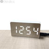 Mini simple electronic clock convenient clock car clock with temperature LED alarm clock mirror clock OS001