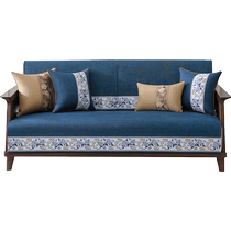 Luo Yijia Waterproof New Chinese Sofa Cushion Non-slip Solid Wood Sofa Seat Cushion Cover Cloth Cover Four Seasons Universal Sofa Cover