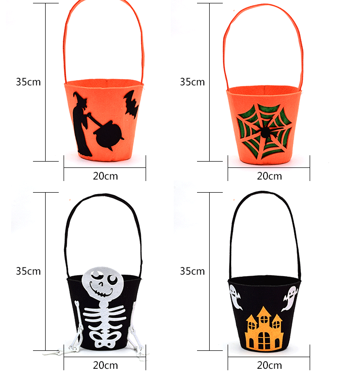 Halloween đạo cụ xách tay bí ngô túi kẹo giỏ quà tặng trẻ em đồ chơi hiển thị trang phục cung cấp trang trí - Sản phẩm Đảng / Magic / Hiệu suất đồ hóa trang siêu nhân gao	