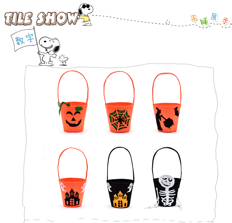 Halloween đạo cụ xách tay bí ngô túi kẹo giỏ quà tặng trẻ em đồ chơi hiển thị trang phục cung cấp trang trí - Sản phẩm Đảng / Magic / Hiệu suất đồ hóa trang siêu nhân gao	