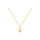 Double-sided rich gold brick necklace female stack chain pendant simple light luxury clavicle chain personality temperament titanium steel jewelry vibrato