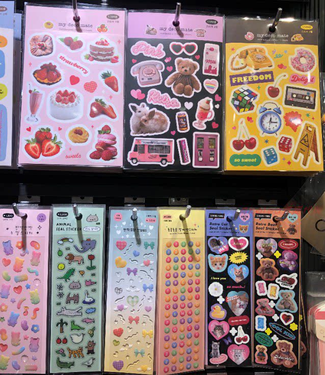 Spot South Korea Artbox Cartoon Cute Willow Cat Stickers Pvc Sticker Hand Ledger Material