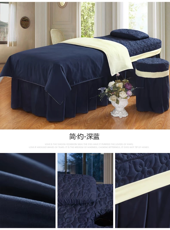 Tinh khiết Beauty khăn trải giường denim bedspread massage đặc biệt có thể được tùy chỉnh đơn giản khử trùng SAP bedspread bedspread - Trang bị tấm