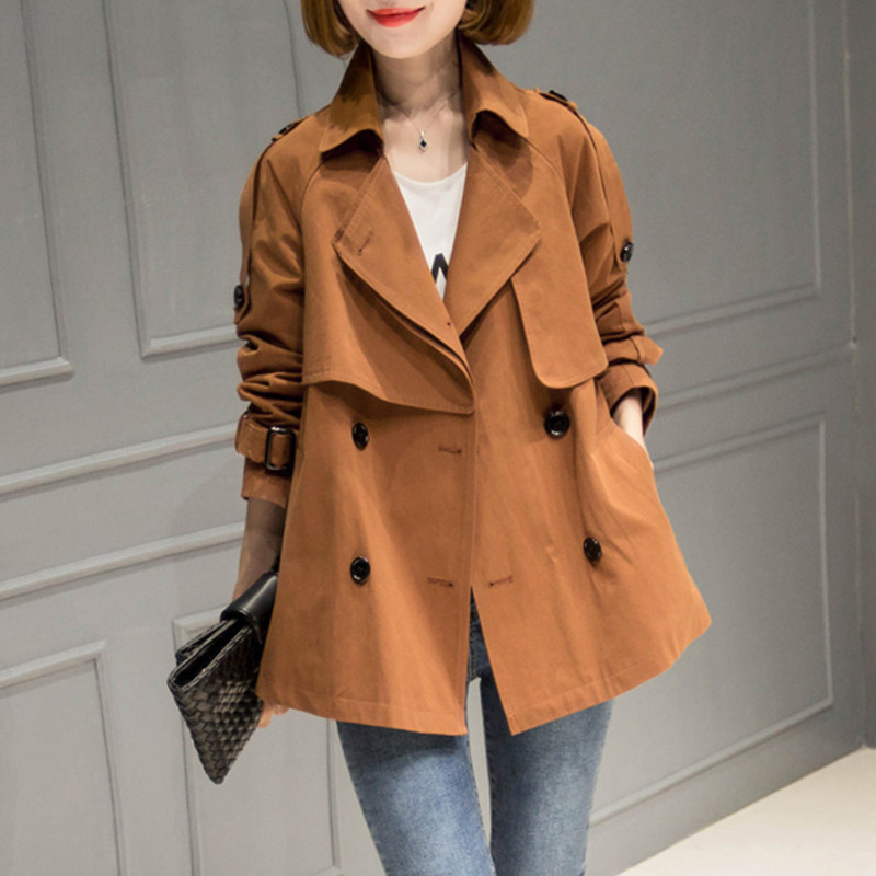 Hansherbali Little Subwind Closeater Girl Short 2021 Autumn Dress New Korean Version Loose Jacket Casual Blouse