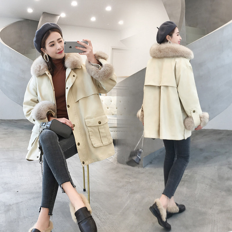 Real Fox Great Fur Collar Down Jackets Women's Mid-2021 New Pie Overcomes Detachable Liner Winter Style Jacket