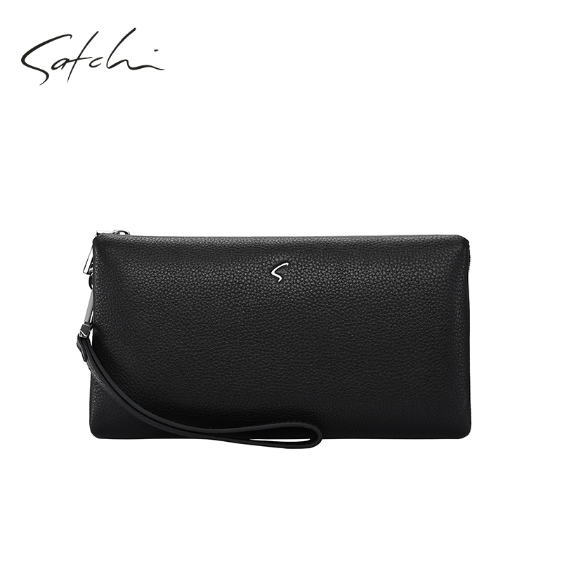 CharChi handbag men's 2023 new buns bag business casual pure cow leather genuine leather hand grip bag temperamental hand grab bag-Taobao