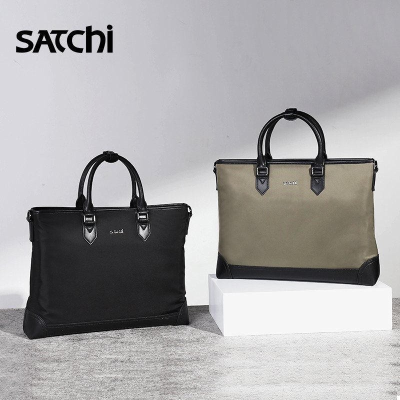 Sachet Men's Bag Handbag Fashion Casual Wear Durable Men's Briefcase Business Large Capacity Single Shoulder Diagonal Satchel-Taobao