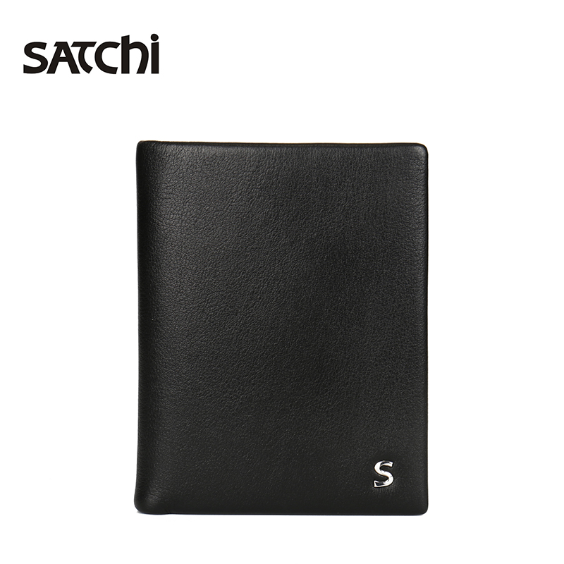 Shachi wallet leather short fashion men's first layer cowhide wallet youth casual vertical wallet multi-card wallet