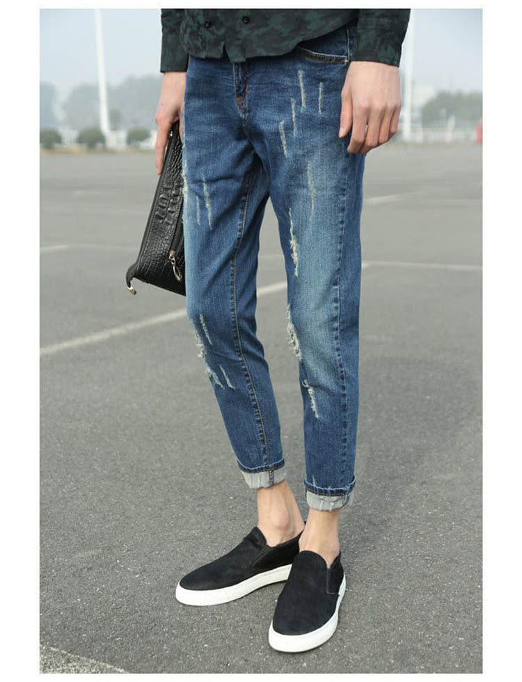 Jeans pour adolescent pieds Slim pour automne - Ref 1465149 Image 4