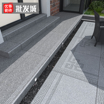 18mm thick outdoor stair step tiles villa courtyard terrace paving stone quartz brick step floor tiles