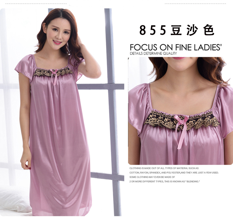 Mùa hè sexy phụ nữ sling nightdress lụa phụ nữ phù hợp với ren nữ mùa hè váy kích thước lớn băng lụa mùa hè đồ ngủ