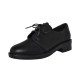 Small leather shoes women's winter plus velvet British style 2021 black flat-bottom work soft-soled professional peas work shoes