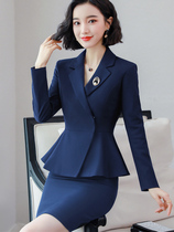 Professional clothing temperament goddess Fan suit collar tooling beautician dress female spring and autumn gold shop jewelry shop overalls