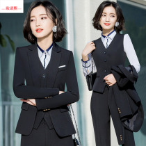 Spring and autumn professional womens new fashion temperament small fragrant wind suit suit suit dress female hotel manager work clothes