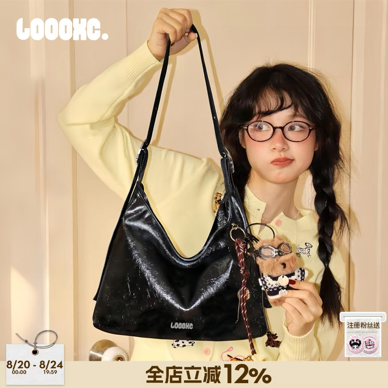Lu Xiaochuan's "Puppy Hobo Bag" Versatile Tote Bag, Large Capacity, Suitable for Commuting, Casual, Lightweight, Single Shoulder Crossbody Bag