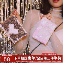 Road boat small wallet women short new tide sequins ins girl mini personality coin purse mermaid bag women